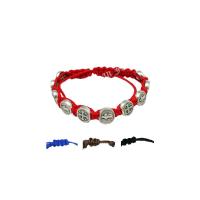 Pulsera Cuerda San Benito c/ medallas metal 9 mm (colores su...