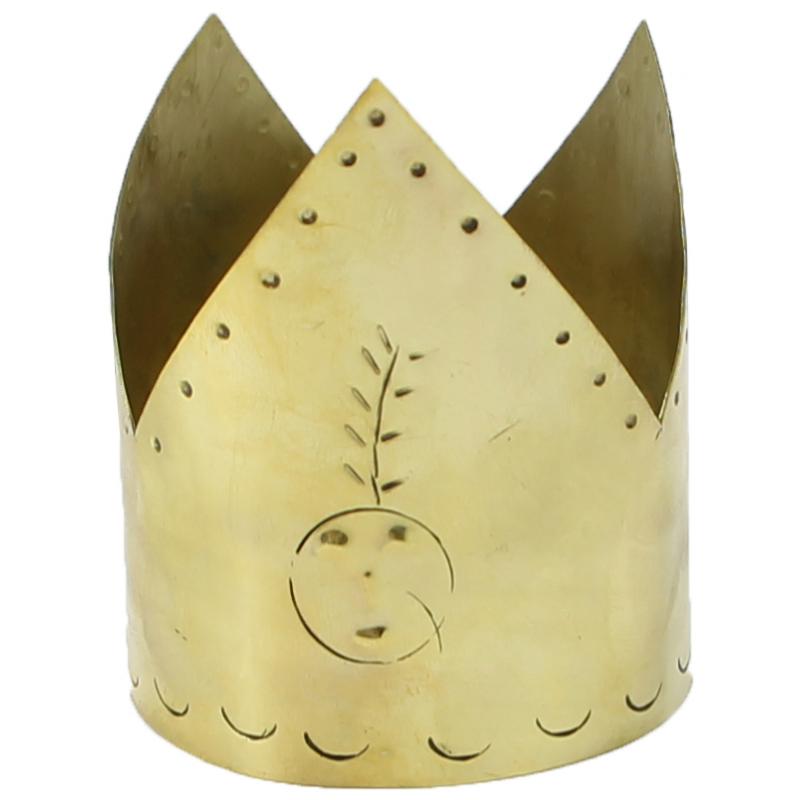 Sant. Corona Dorada 6 x 7 cm Grande (Eleggua) numero 5 Artesanal