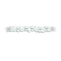 Collar Santeria Obatala 1 x 1 (Bco-Cr) (1 V) Premium (110 cm)