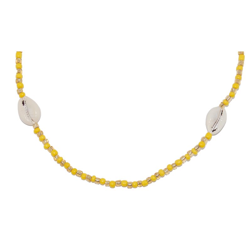 Collar Santeria Bandera Ochun 75 cm (C/Cauries)