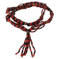 Collar Santeria Mazo Eleggua (3x3 Rojo-Negro)  (100 a 160 cm)