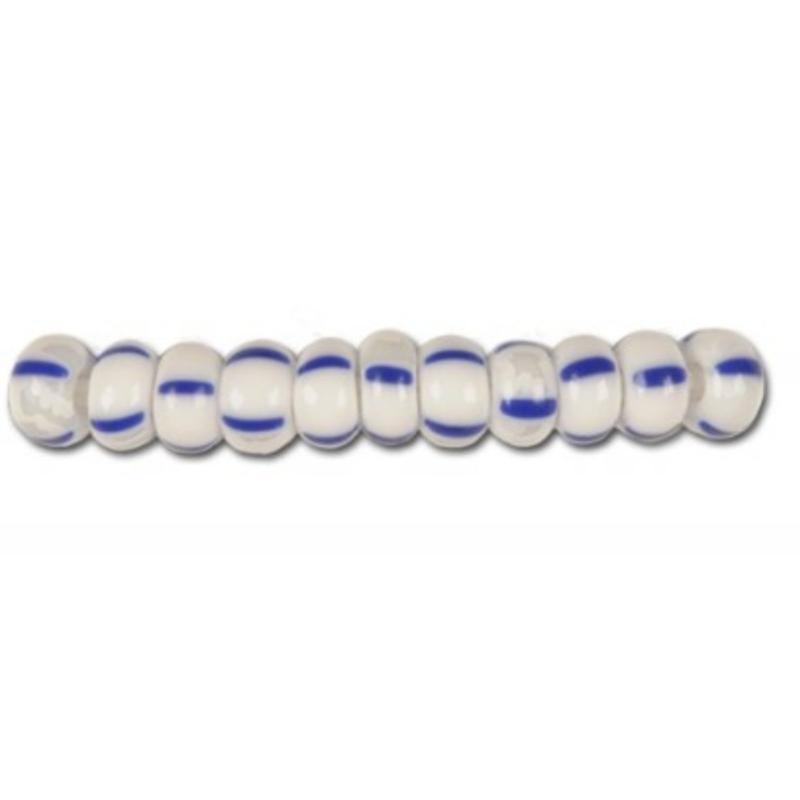 Cuenta Blanca rayada con Azul (Lazaro) 100 g (5/0 03330) Premium *