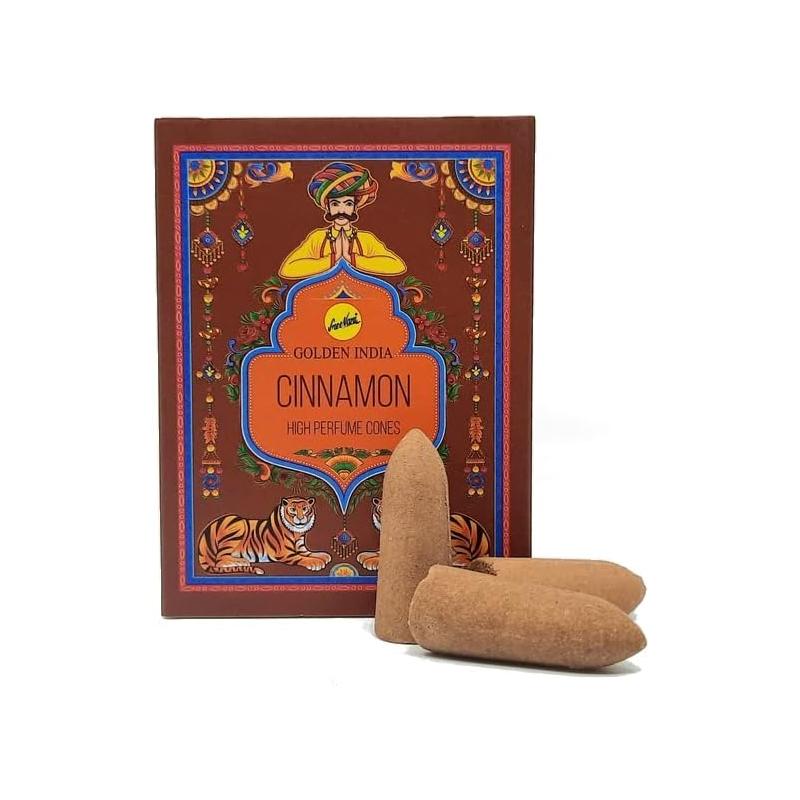 Cono refllujo Golden Indian Cinnamon-Canela (10 conos-37g) (Sree Vani) (P12)