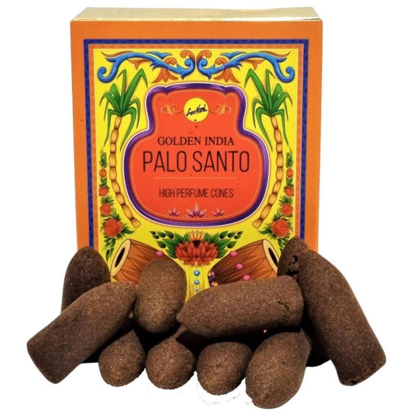 Cono reflujo Golden Indian Palo Santo (10 conos-37g) (Sree Vani) (P12)