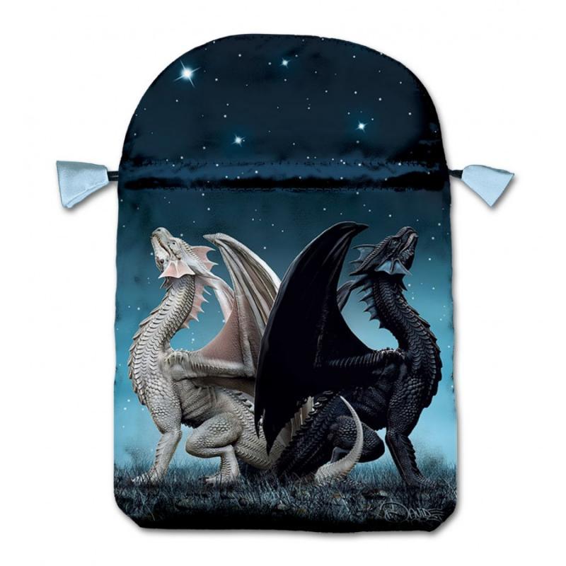 Bolsa Coleccion Tarot Dragones - Seda 23 x 16 cm (celeste)