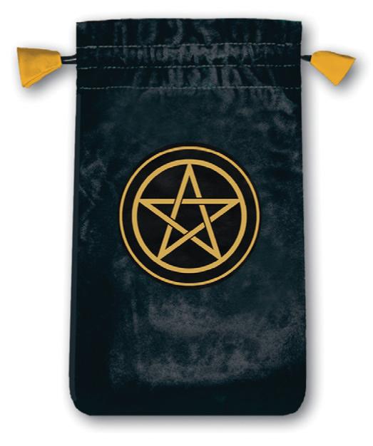 Bolsa Tarot Mini Pentagrama - Terciopelo 13,5 x 8,5 cm (negro)