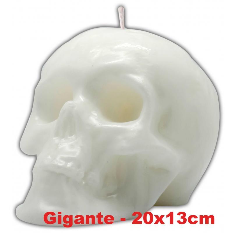 Vela Forma Craneo Gigante 13 cm (Blanco)