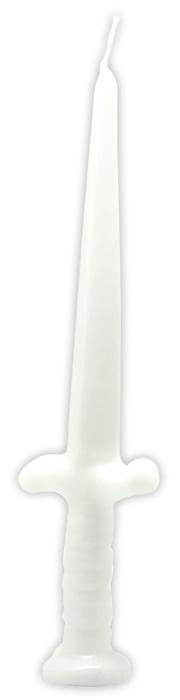 Vela Forma Espada blanca 24 cm