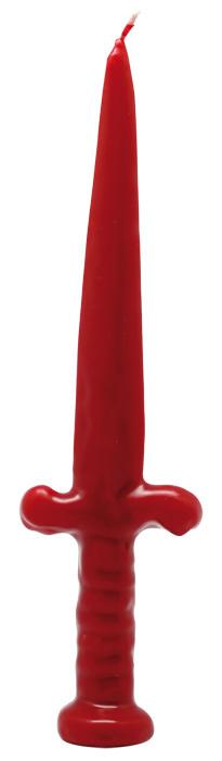 Vela Forma Espada roja 24 cm