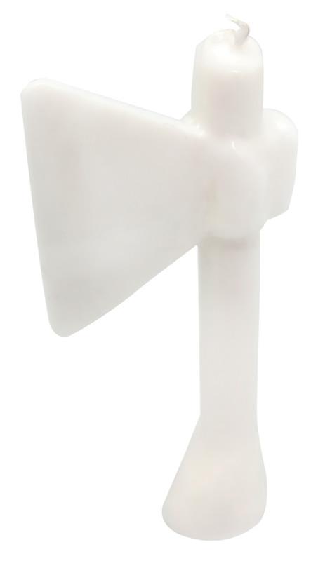 Vela Forma Hacha 19 cm (Blanco)