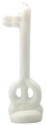 Vela Forma Llave 16 cm (Blanco)