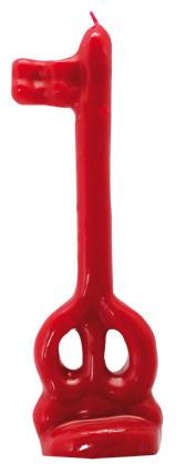 Vela Forma Llave 16 cm (Rojo)