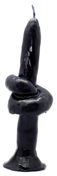 Vela Forma Nudo 20 cm (Negro)