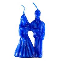 Vela Forma Parejita Matrimonio 10 cm (Azul)