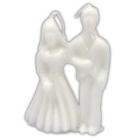 Vela Forma Parejita Matrimonio 10 cm (Blanco)