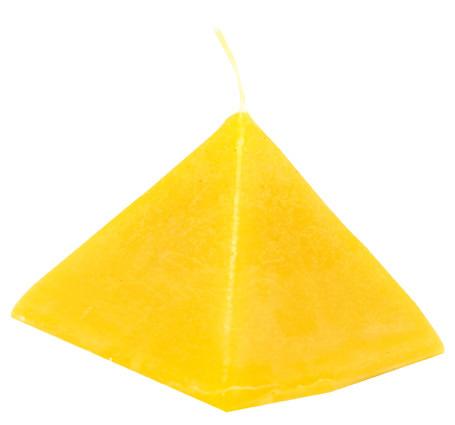 Vela Forma Piramide Pequeña (Amarillo)