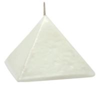Vela Forma Piramide Pequeña 6 cm (Blanco)