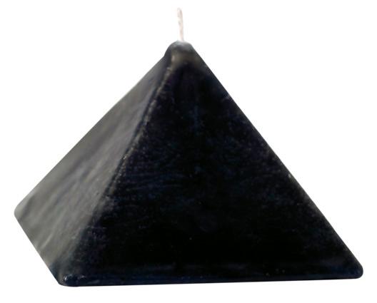 Vela Forma Piramide Pequeña 6 cm (Negro)