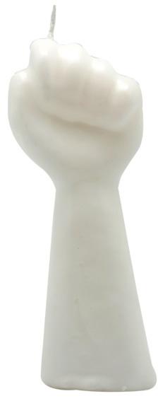 Vela Forma Puño 12 cm (Blanco)