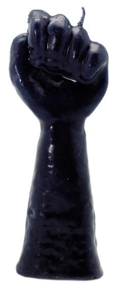 Vela Forma Puño 12 cm (Negro)