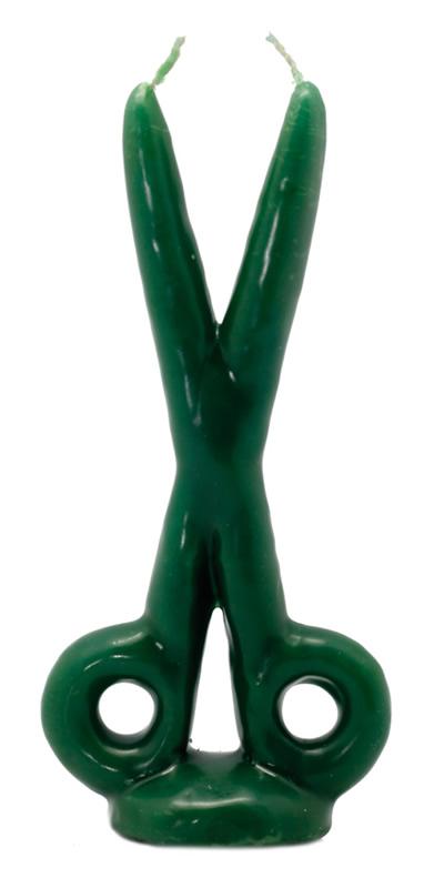 Vela Forma Tijera 16 cm (Verde)