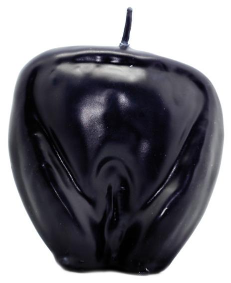 Vela Forma Vagina 9 cm (Negro)