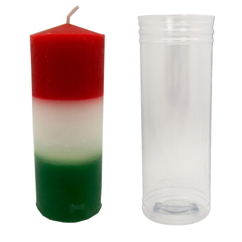 Velon 3 colores 15 x 5,5 cm Rojo-Blanco-verde 6 dias