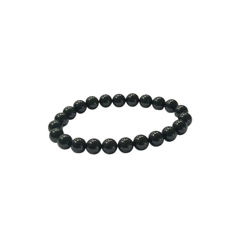 Pulsera Piedra Rodada Turmalina Bola 8 mm (Elastica)