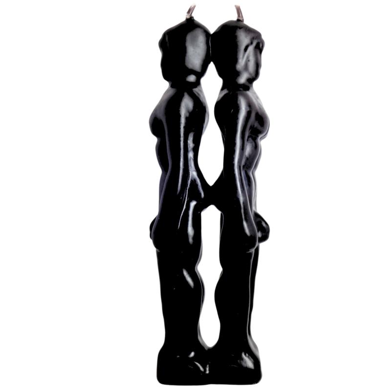 Vela Forma Pareja Separacion Hombre - Hombre 18 cm (Negro)