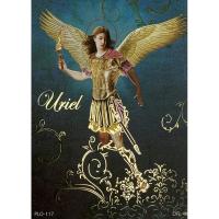Estampa Arcangel Uriel dorada 10 x 14 cm MX0723