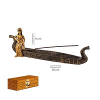 Porta Incienso Portaincienso Barca Nefertiti 30 x 11 cm