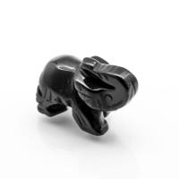 Piedra Forma Elefante Obsidiana Negra 4 x 2,5 cm