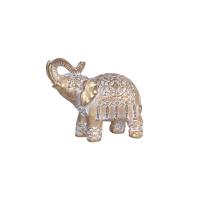 Elefante Resina Dorado  10 x 5 x 9,50 cm  (C6)
