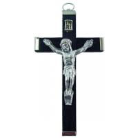 Cruz Madera y Metal c/ Cristo 6 cm Negro