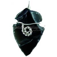 Amuleto Punta Flecha Obsidiana (Fuerza y Virilidad) (Engarce...