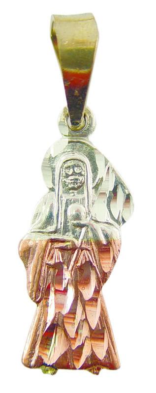 Amuleto Santa Muerte Tumbaga Plana 3 Metales 02,5 cm