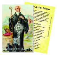 Amuleto Llave San Benito Pequeña con oracion (5,2 x 1.7 cm)