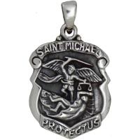 Amuleto Plata Arcangel Miguel Protector (Saint Michael Prote...