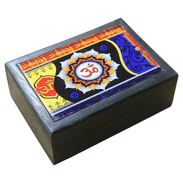 Caja Tarot Madera Om 17 x 12 x 6