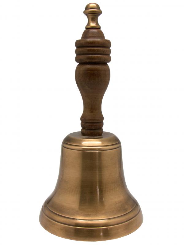 Campana Bronce Mango Madera Grande (21 a 23 cm.) (HAS) Ochun