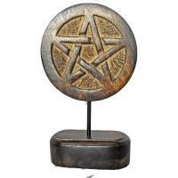 Adorno Simbolo Pentagrama Madera 20 x 15.5 cm