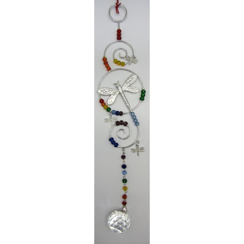 Movil Cristal 7 Chakras DragonFly 30 cm (HAS) (Bola Feng Shui)