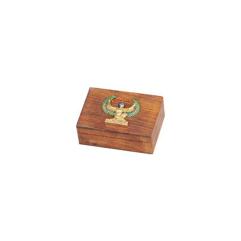 Caja Tarot Madera Motivo Egipcio 16 x 10 x 6 cm(Has)