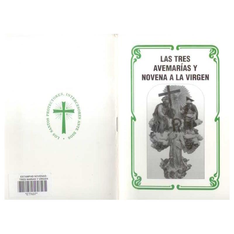 Novena Tres Aves Marias y Novena a la Virgen (Blanco y negro) (Has)