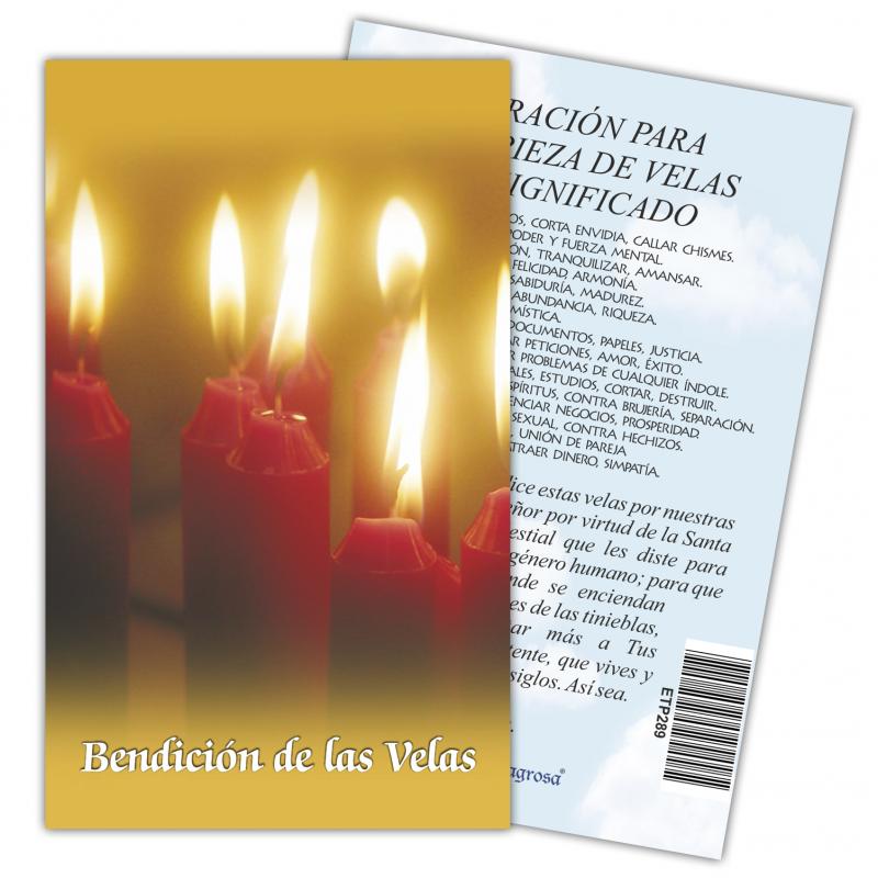 Estampa Oracion Limpieza de Velas y Significado 7 x 11 cm (P25)