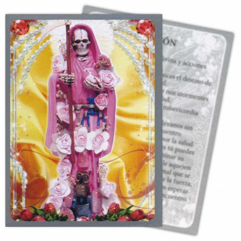 Estampa Santa Muerte Rosa 07 x 9,5 cm (P12)