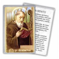 Estampa San Benito (Santus Benedictus) 9 x 13,5 cm (P12)