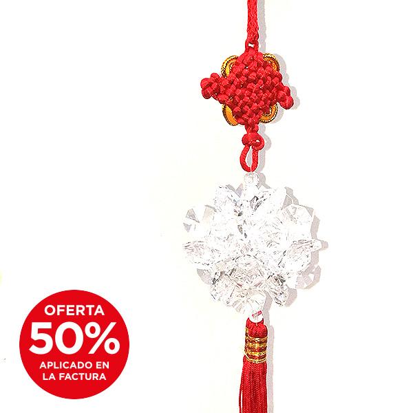 Flor Feng Shui Transparente 6 cm (Para Colgar)