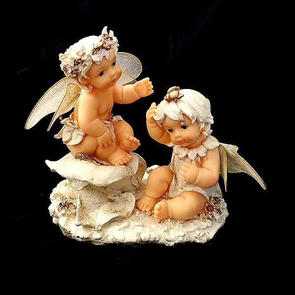 Angel Parejita 13 x 13 cm (Resina) (Mod. A-B-C-D) (HAS)