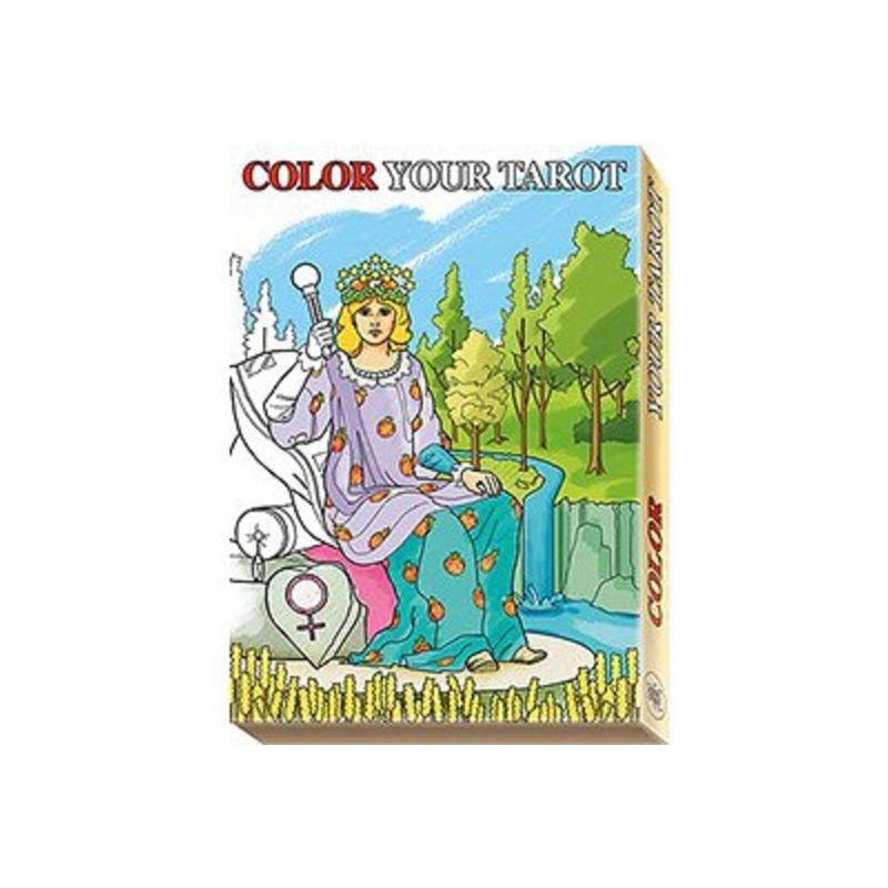 Tarot Color your Tarot, Tarot Universal para Colorear (22 Arcanos) (6 Idiomas Instrucciones) (SCA)